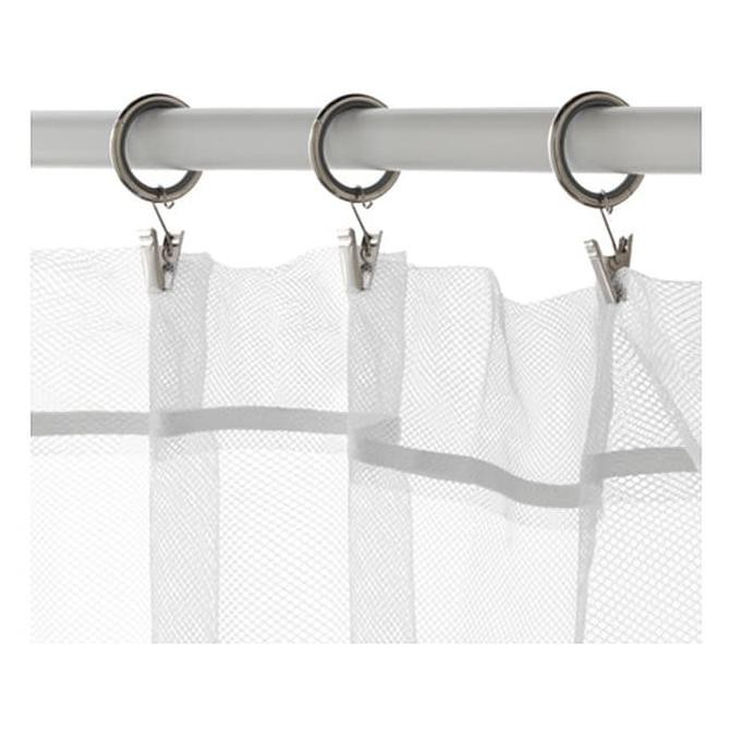 20 Buah Shower Stainless Steel Batang Tirai Jendela Klip 20 Buah Shower Stainless Steel Batang Tirai Jendela Klip