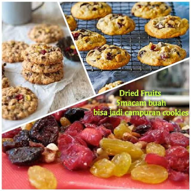 Mixfruit 1kg driedfruit manisan buah kering apricot cranberry kismis raisin blueberry gold raisin