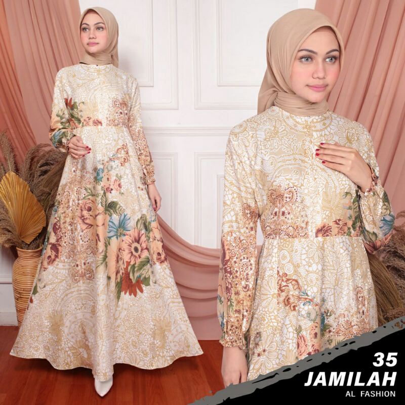 Gamis malaysia motif Kekinian terbaru muslimah terbaru 2021