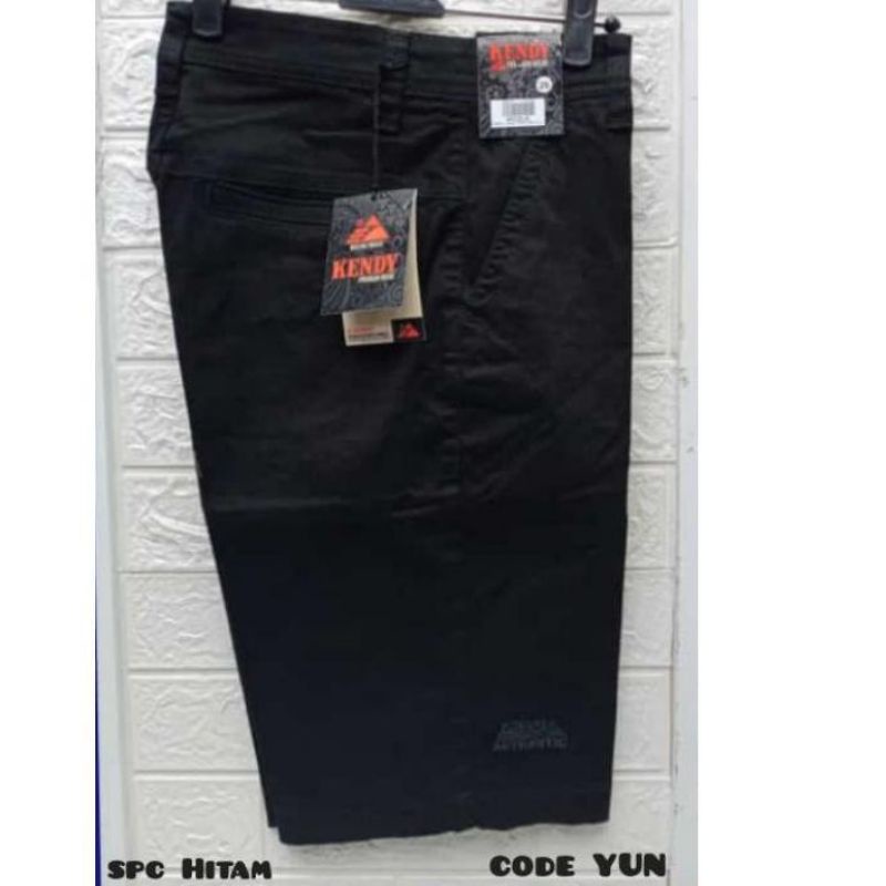 Celana KENDY Original Pendek Hitam Size 27-38