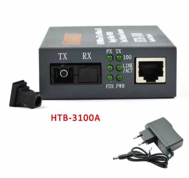 MEDIA CONVERTER NETLINK HTB3100 HTB-3100 AB FO TO LAN 25KM GARANSI