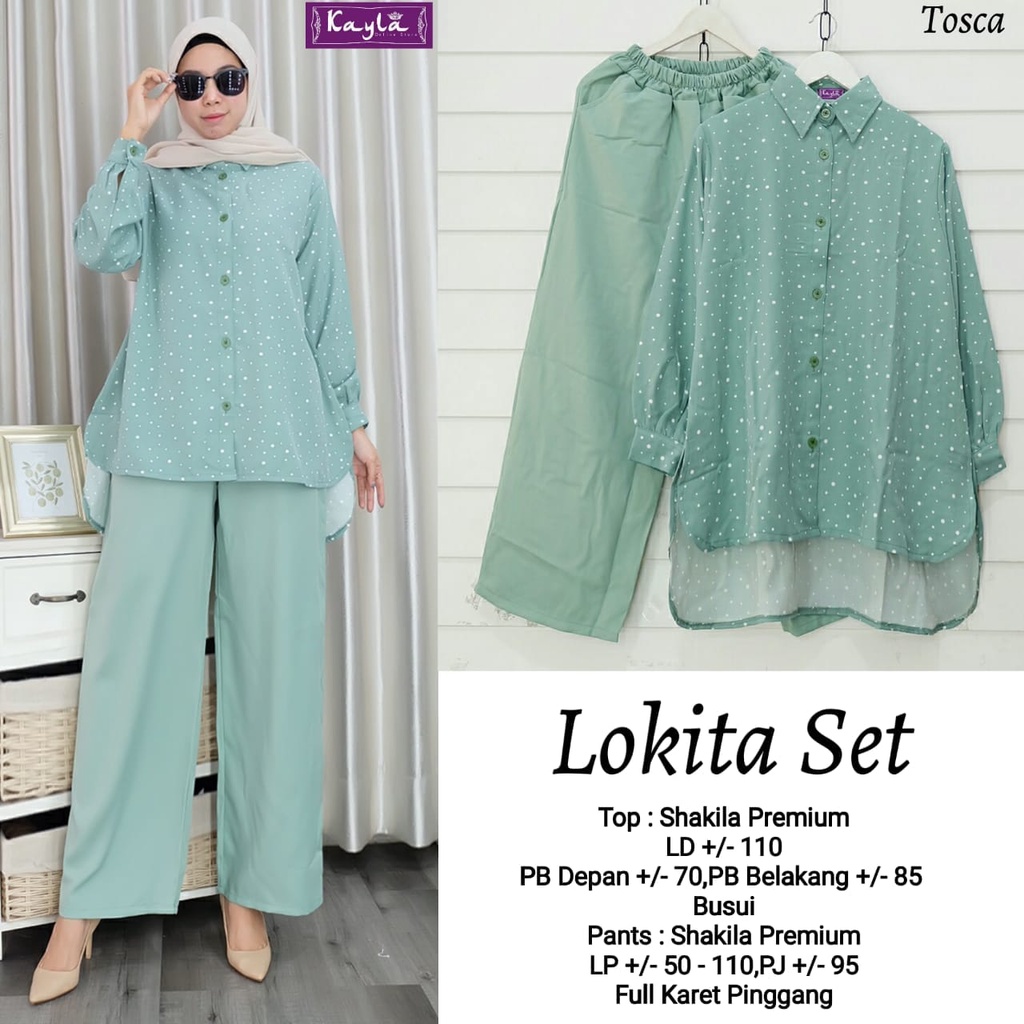 LOKITA SET CELANA PANJANG WANITA