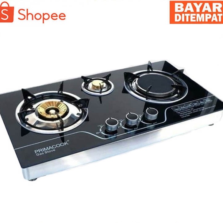 Eco Cook Kompor Gas Tanam 3 Tungku Infrared Tempered terbaru