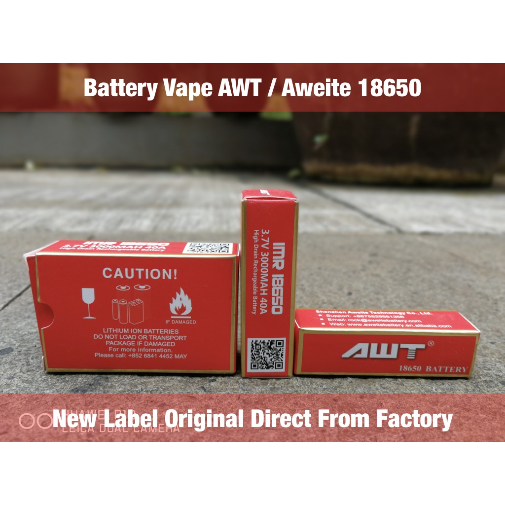 Battery Vape AWT Aweite 18650  Original with New Label