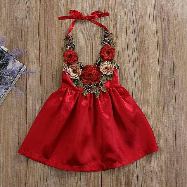 Dress Halter Merah Murah Elegan