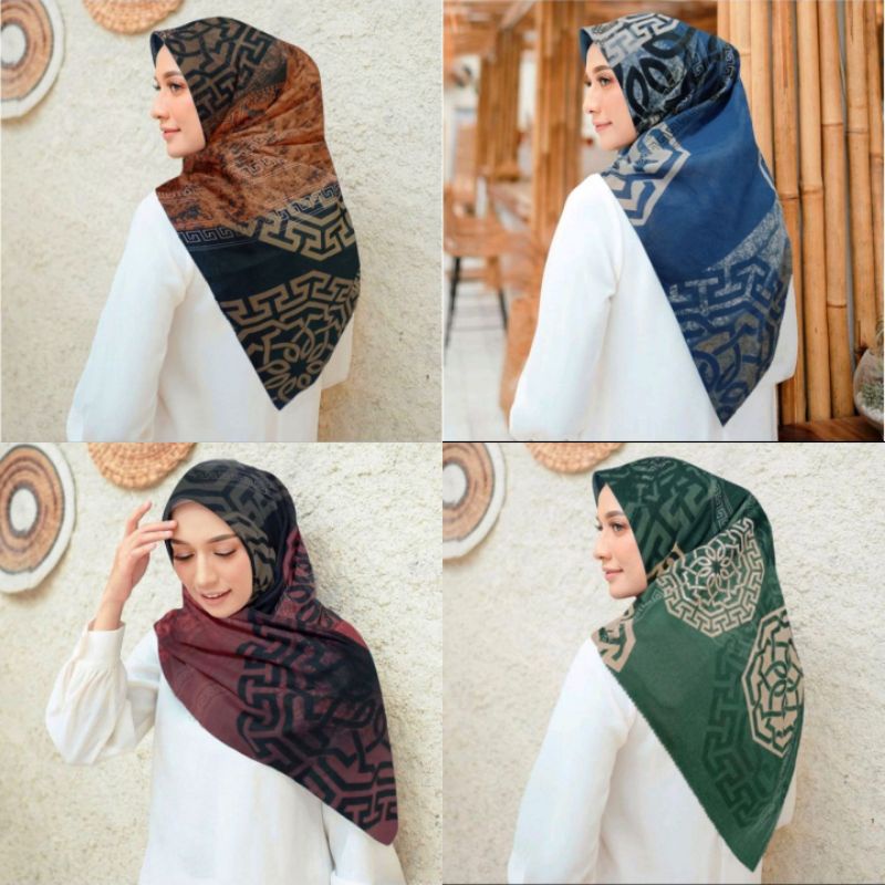 Diskon!! Hijab Voal Syar'i Ukuran 130 x 130 Jilbab Syar'i Motif Kerudung Khimar