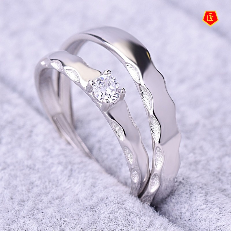 [Ready Stock]Simple Daily Couple Diamond Ring