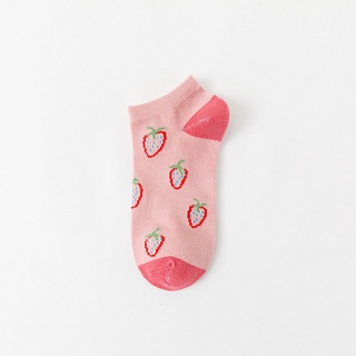 SF - Kaos Kaki Ankle Cute Kaos Kaki Pendek Polos dan Motif Semata Kaki Import Murah Motif Polos-RED BERRY