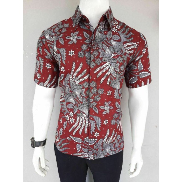 BAJU BATIK PRIA DISTRO PULAU SIZE S M L XL XXL