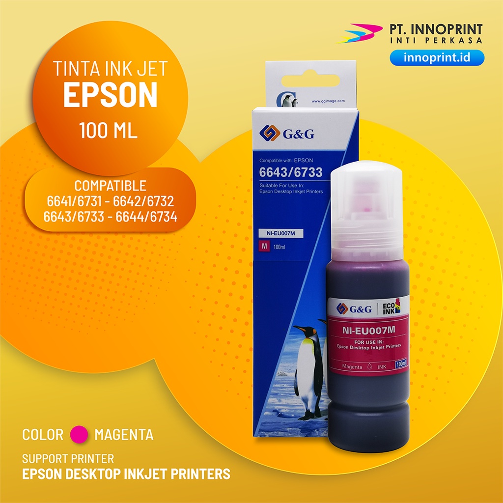 Tinta Epson G&amp;G Original Compatible Epson 001 / 003 / 005 / 008 6641, 6642, 6643, 6644 Printer Epson L Series