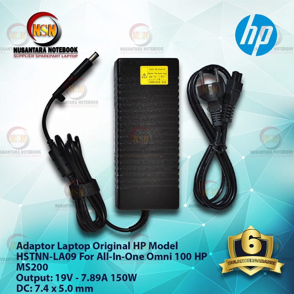 Adaptor Charger Original HP ALL-IN-ONE OMNI 100 HP MS200 19V 7.89A