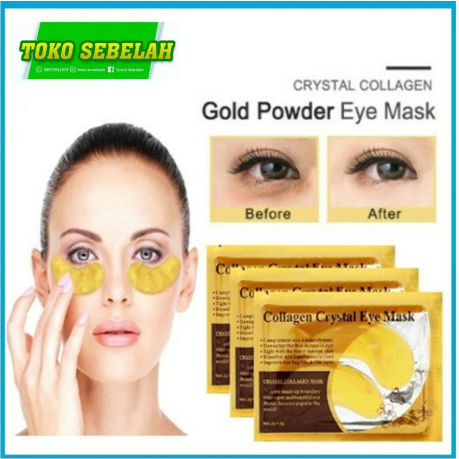 Auto cantik Masker Mata COLLAGEN CRYSTAL GOLD EYE BAG MASK EYEMASK Kantong Black Panda Anti Aging