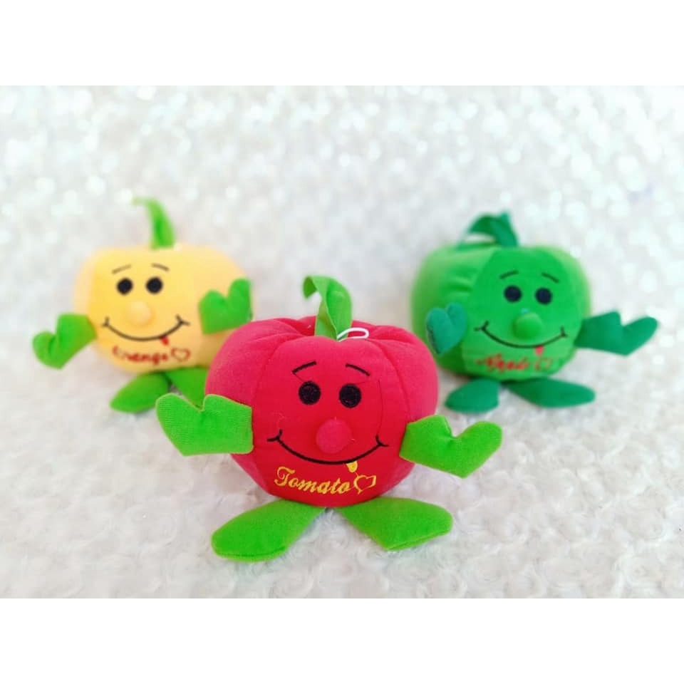 Boneka Buah Apel Buah Tomat 15cm Boneka Apel Lucu Boneka Tomat Lucu Boneka Apel Murah Boneka Tomat M