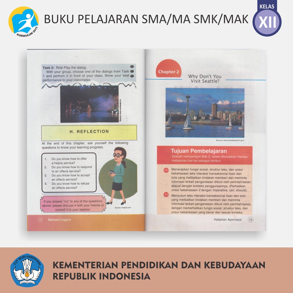 Buku Pendidikan Pelajaran Tingkat SMA MA MAK SMK Kelas XII Bahasa Indonesia Inggris Matematika Penjaskes Seni Budaya PPKn Sejarah Indonesia Kemendikbud-8