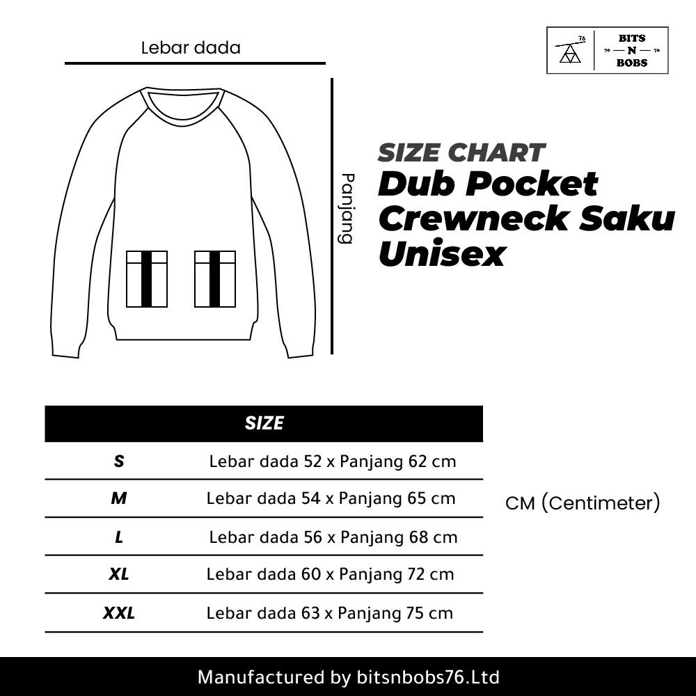 Dub Pocket Crewneck Saku Unisex - Bitsnbobs76