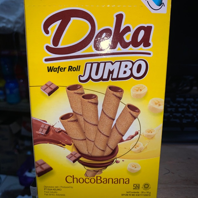 Deka Wafer Roll Jumbo choco banana 1box isi 20