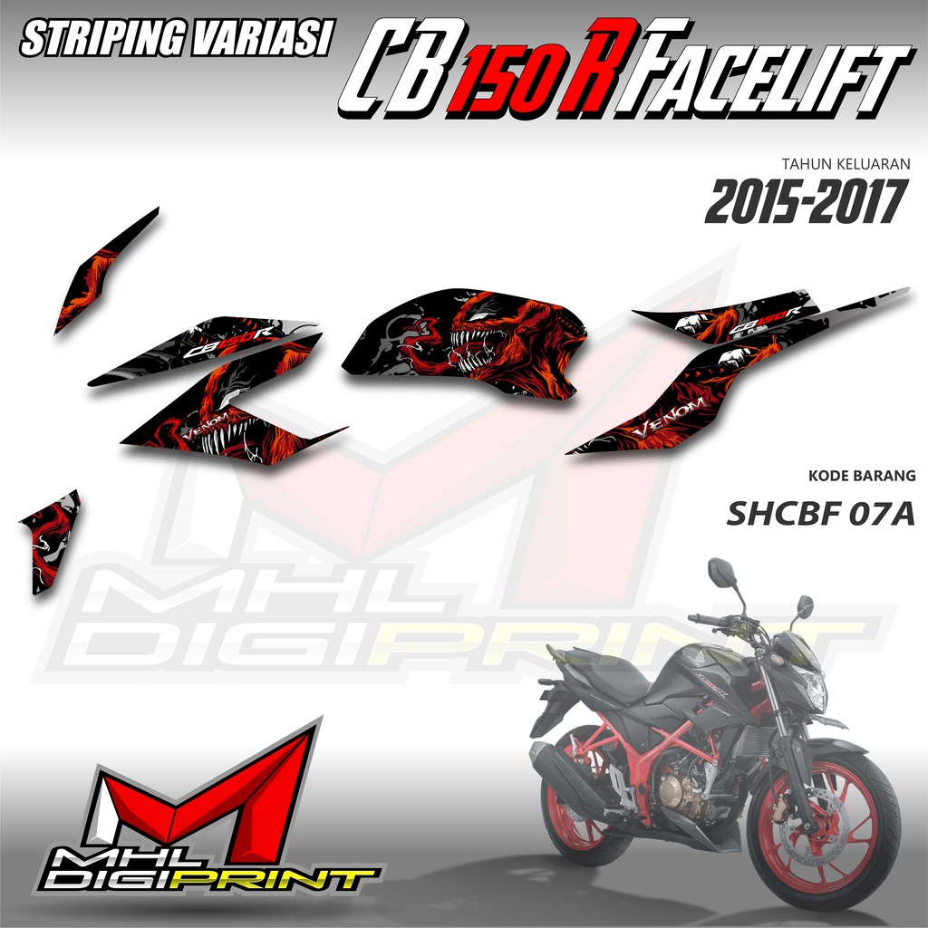 STRIPING VARIASI CB 150R FACELIFT - STIKER CB 150R - SHCBF 07