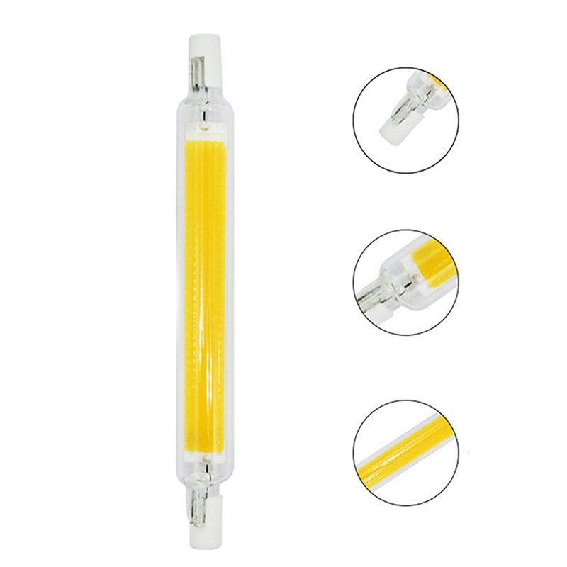 {LUCKID}LED Bulb R7S 78/118mm Dimmable COB Lamp Light Glass Tube Replace Halogen Lamp