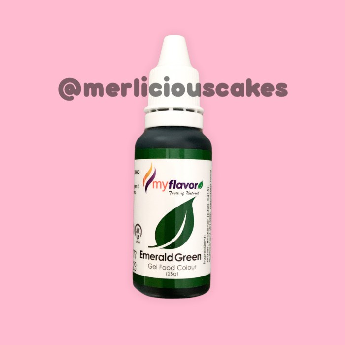 

Emerald Green Gel My Flavor Food Color Food Colour Pewarna Makanan