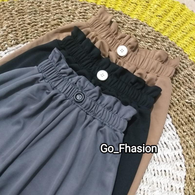 CELANA HIGH WAIST_CELANA PANJANG KULOT KANCING DEPAN HIGWAIST /CELANA PANJANG WANITA KEKINIAN TRENDY-1