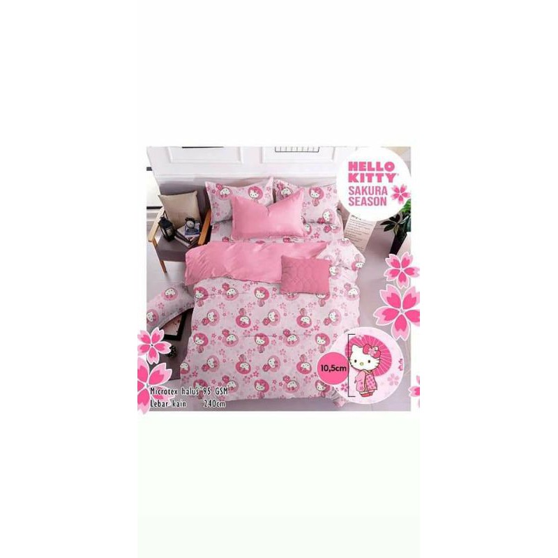 Sprei hello kitty kimono pink