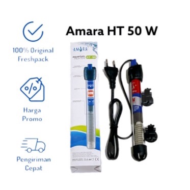 HEATER AA AMARA HT 50 watt 75 watt dan 100 watt PEMANAS AIR AQUARIUM AQUARIUM AQUASCAPE