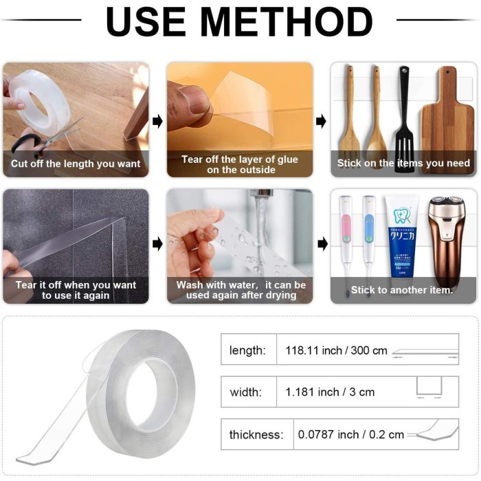 

Eklusif Ivy Grip Tape Nano Double Sided Tape Double Tape Acrylic 3Cm X 1M Trendi