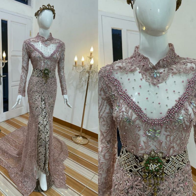 TERBARU//KEBAYA MEWAH BEREKOR MODERN//GAUN PENGANTIN TERBARU