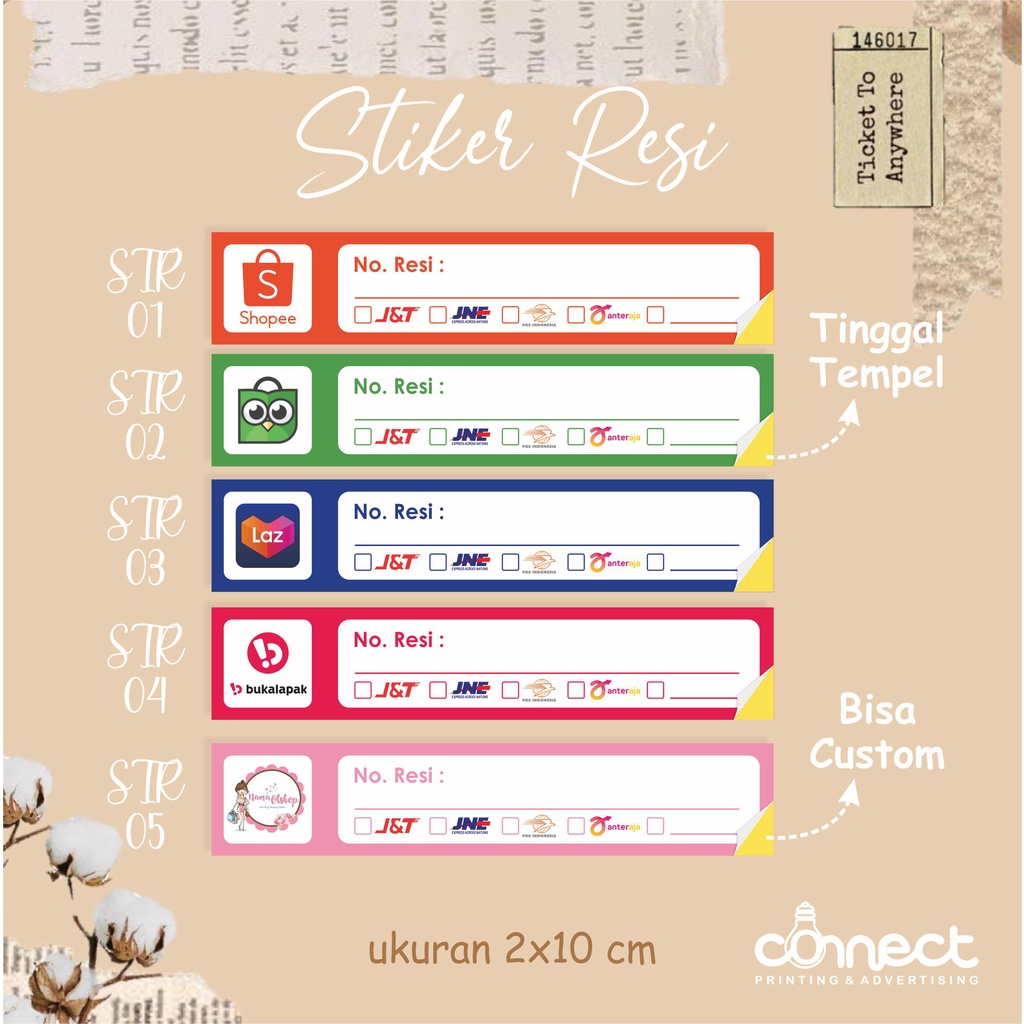 

[ MIN BELI 120 PCS ] STIKER LABEL RESI CUSTOM - STIKER LABEL RESI PENGIRIMAN