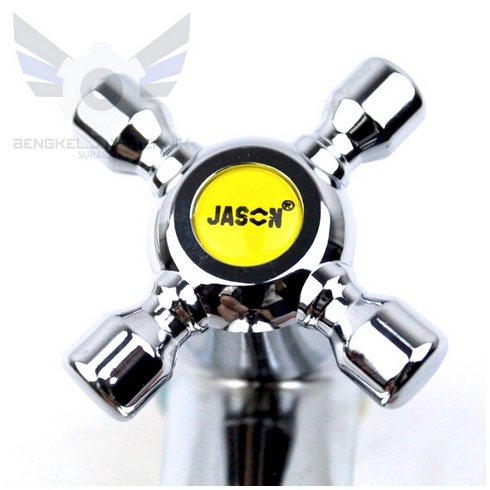 JASON Kran Wastafel Babet Chrome 1/2&quot; / Keran Air Wastafel Engkol