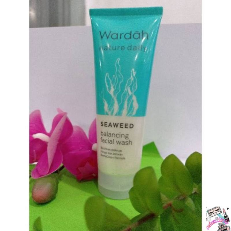 ☃Cutezz_Ching1☃Wardah Nature Daily Seaweed Balancing Facial Wash 60ml-  pembersih wajah dengan non soap