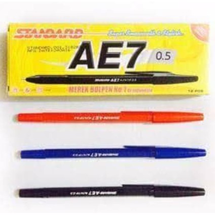 

PULPEN STANDARD AE7 / BALLPOINT STANDARD AE7 (MINIMAL PEMBELIAN 12PCS)