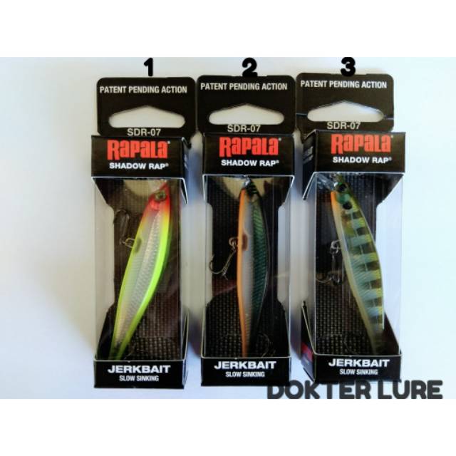 LURE Minnow RAPALA Shadow Rap SDR07 5gr 7cm Jerkbait