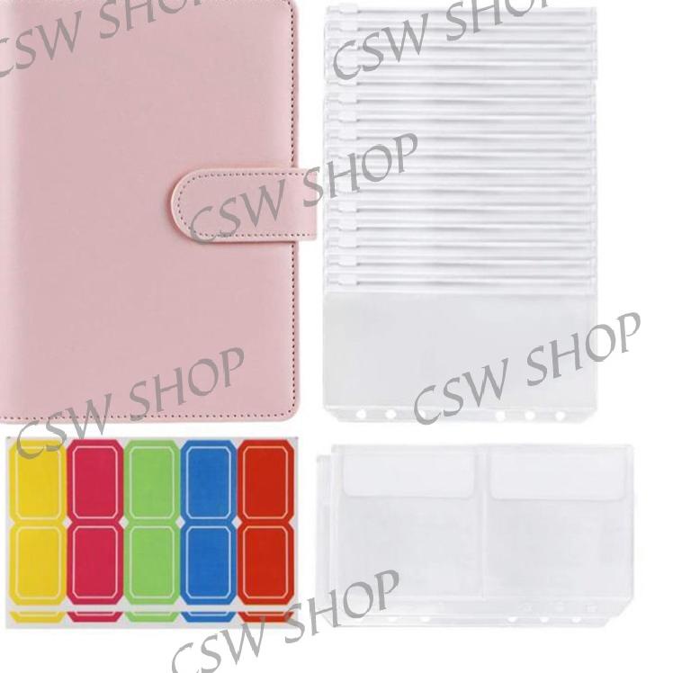 

Bagus Dipakai.. Macaron Tone A6 Binder dengan Penutup Binder Kulit, 6 Cincin, 14 Tas Binder