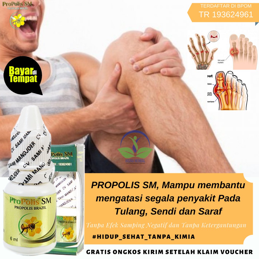 Obat Syaraf Kejepit Alami Saraf Terjepit Sarap Leher Punggung Tangan Kaki Kepala Propolis Sm Shopee Indonesia