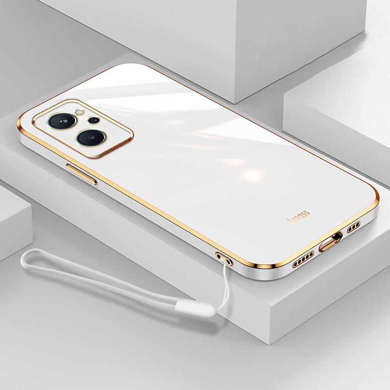 Case Bahan Silikon Dengan lanyard Untuk OPPO A96 K10 Realme 9i 4G