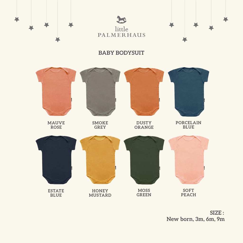 Little Palmerhaus - Everyday Wear Bodysuit Short Sleeve (Jumper Bayi)