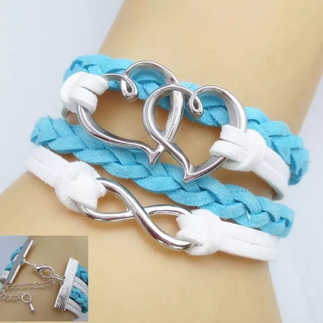 Gelang kulit fashion import aksesoris wanita A22 love