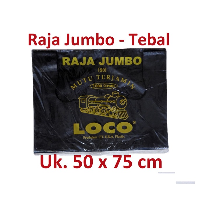 Kantong Plastik Kresek Loco Hitam uk 50 ( Jumbo )