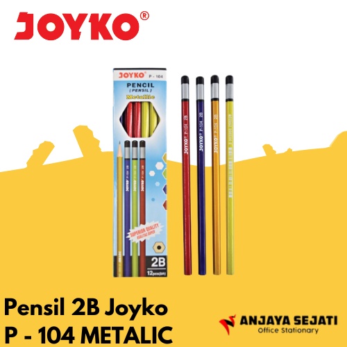 

Pensil 2B Joyko P - 104 Metalic