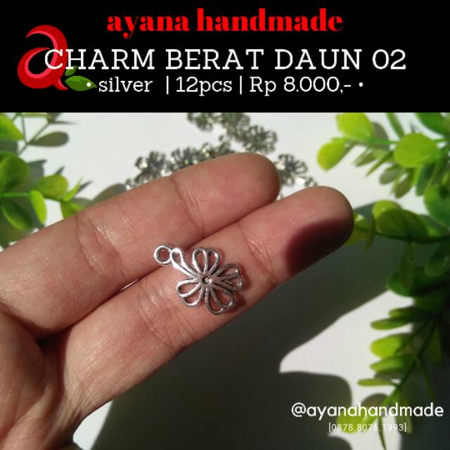 Charm Daun bakar, Gold, Silver