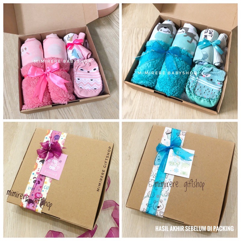 Mimirere Paket Kado Bayi Simple FREE GIFT CARD Elegant Murah Ekonomis