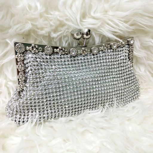 Clutch Pesta Farnell Diamond Party Mewah Permata Berlian Bling 11134 / 2104/111520