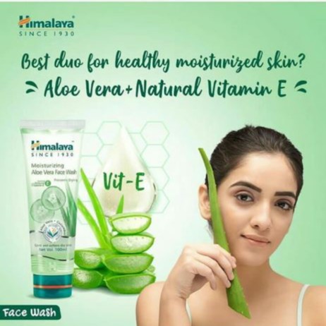 ☘️Yuri Kosmetik☘️ Himalaya Moisturizing Aloe Vera Face Wash 100ml