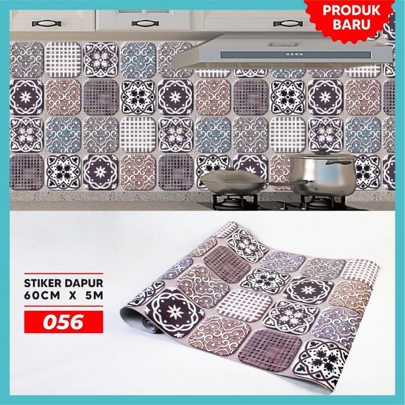 wallpaper batik 60cmx5meter,stiker dapur dinding almunium foil tahan panas api air,anti jamur