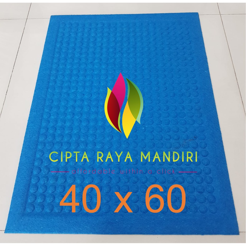 Keset Karet Karpet Lantai Bludru Anti Slip 40 x 60 - FULL