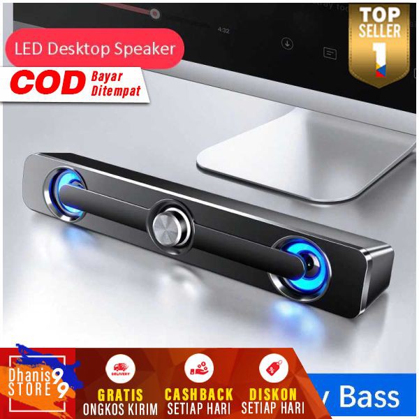 Bluetooth Soundbar Home HiFi Stereo Sound Heavy Bass Speaker Audio Tv Living Room Spiker Televisi