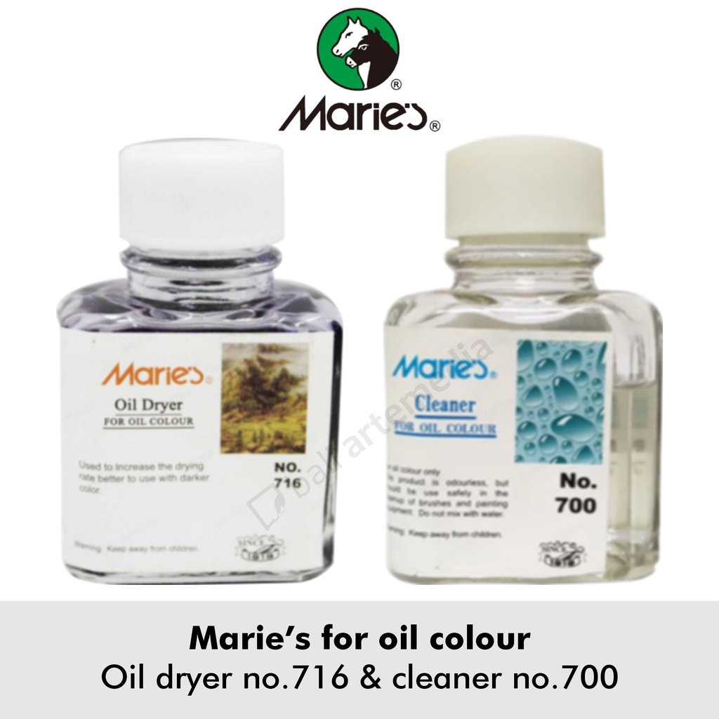 Marie’s for oil colour Oil dryer no.716 &amp; cleaner no.700 (75 ml)