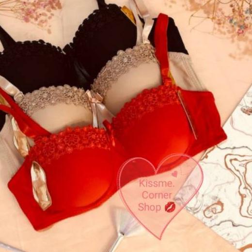 ۞ BH BRA half cup kawat KissMe AA 752 32A-38A brukat. ☜