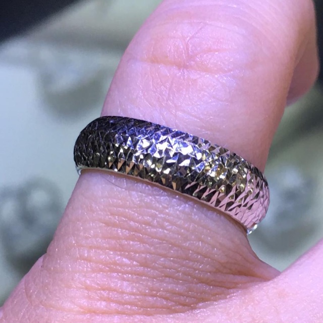 Cincin Emas Putih Bangkok Arsir 750 White Gold 18 c UBS Kado Hadiah Holo